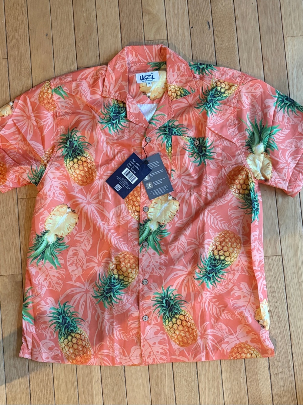 Uzzi Amphibious Gear Short Sleeve Button Down Shirt men's medium
